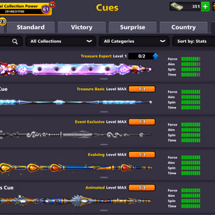 10 BILLION COINS ACCOUNT | Level 227 | 20 Legendary Cues | 4 Special Cues MAX | Miniclip Unlimited Password Changeable - Image 4