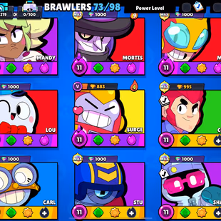 TROPHIES 46219 [] BRAWLERS 73 [] MAX BR 21 [] HYPER 14 [] SKINS 128 - Image 6