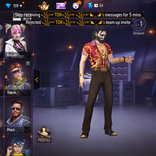 X210|Lvl 55|30 CHARACTER|77 COSTUME|153 WEAPON(9 EVO+23 MYTHIC)|M1014 Scorpio Lv.4|Ak47 Blue Draco Lv.3|Scar Megalodon L - Image 4