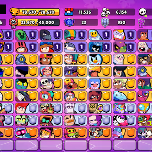 367 SKINS | 78.700 TROPHIES | 101 BRAWLERS | 52 HYPERCHARGE | 80 MAX | 23 PRESTIGE | 3 BUFFIES - Image 3