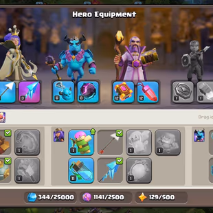 FULLY🔥 MAX TH-11 S🔥.BALL MAX-G.GAUNTLET-F.ARROW | HERO-50-50-30-20 | NC AVAILABLE | KING-QUEEN SKIN | LOW PRICE  - Image 5