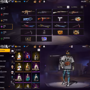 iOS Android - Level 43 - Set 31 - Emote 12 - Dance 3 - Pet 5 - Weapon 51 - Artifact 2 - Mythic 8 - Epic 18 - Diamond 5   - Image 6