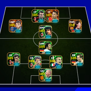 3307 Team I Messi 110 I Cr7 107 I Gullit 107 I Baresi 108 I Bale 107 I Pele 108 I Drogba 106 I Adriano 106 I Lamin Yama - Image 1