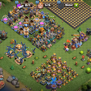 230 | Th18 defence troops almost full max | best equipment | [ heros-100-100-91-75-53 ] | black max walls - Image 2
