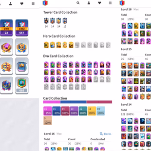 [PREMIUM] KT16 LVL 80 | 30 MAX CARD | 30 EVO | LVL 15 76 CARD | LVL 14 121 | 209 EMOTE | 24 TOWER SKINS | 12268 TROPHIES - Image 2