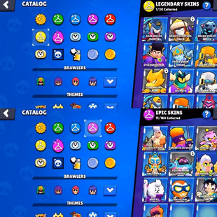 CHEAPEST | 31.7K TROPHIES | 52/90 BRAWLERS | 4 HYPERCHARGED | 80 RARE SKINS | 4 MAXED BRAWLERS | XP LEVEL XX | OLD PIN & - Image 5