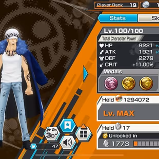 [3650] [ IOS ] 2 EX MAX - Law + Yamato Hybrid , 1117 GEMS IOS + 252 fragments , Bfs chopper Light , Support 125 - Image 3