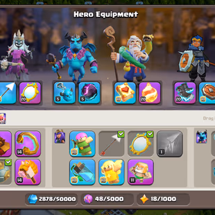 🔥EPIC SB-MM-FB-EB-FF-20 LVL!XP 228!TH 18🔥HERO:100-100-60-80-44!NC 500! STRONG DEFENCE! GREAT TROOPS! INSTANT DELIVERY  - Image 7