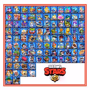 52K TROPHIES || 100 BRAWLERS || 50 MAX || 44 HYPERCHARGED || 19 BUFFIES || 302 SKINS || INSTANT DELIVERY  - Image 7