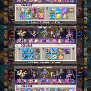 TH18 SUPER RARE 🌟 RAREST WWE SKIN SET 🌟 TOP RANK 140 | 33/35 EQUIPMENT MAX | 4100 WAR STAR | LEVEL270 | SKINS SCENERY  - Image 4