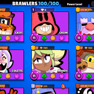 Master1 Ranked🌟 | 52K Trophies🍁 | 54 Level Max | 100 brawler | 380 skins | 88 hypercharge  | The More... - Image 7