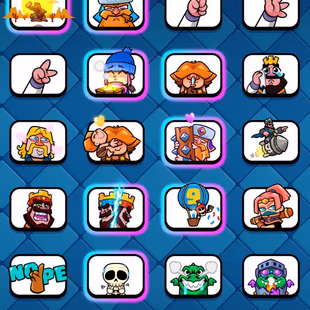 9 YEAR BADGE [] MAX 113 [] ARENA 24 [] 64 ELITES [] 21 EVO [] 10000 TROPHIES [] XP70 [] KT15 [] GEMS 5584 [] 190 EMOTES  - Image 8