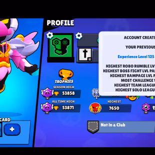 253 SKINS | 53.900 TROPHY | 96 BRAWLERS | 13 HYPERCHARGED | 23 MAXED BRAWLERS | 7 BUFFIES - Image 6
