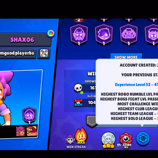 279 SKINS | 70.600 TROPHIES | 101 BRAWLERS | 20 HYPERCHARGE | 26 MAX | 45 PRESTIGE | 5 BUFFIES - Image 7