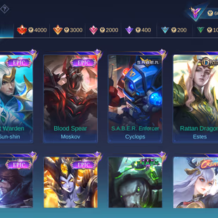 MANY RARE SKINS | LEGEND JOHNSON | KISHIN LANCELOT | 11.11 GUSION | ASPIRANT GUNIVERE | HXH HARITH | KOF KARINA - Image 7