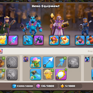 💠XP 244!TH 17 NEAR MAX💠HEROS:100-100-75-75-50!NC 1K!WALLS MAX! DEFANCE NEARA MAX! GREAT TROOPS!CAN LINK BUYER EMAIL  - Image 7