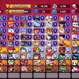 380 SKINS | 76.200 TROPHIES | 100 BRAWLERS | 60 HYPERCHARGE | 80 MAX | 52 PRESTIGE | 5 BUFFIES - Image 4