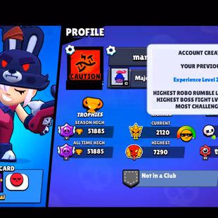 16 TITLES | 357 SKINS | 51.900 TROPHY | 99 BRAWLERS | 38 HYPERCHARGED | 40 MAXED BRAWLERS | 5 BUFFIES - Image 6