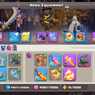 🌹CHEAP DEAL🌹[TH18] MAX || PROFILE JUST 2 TROP LEFT ||  HERO 105-105-90-80-51 || ALMOST 13 EPIC MAX || DARK DAYS MAP || - Image 7