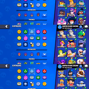 ⭐83K TROPHY|2019 OLD ID|⭐91 MAX|78 HYPERCHARGE|417 TOTAL SKINS|99 RARE SKINS|9 OLD BRAWL PASS RARE SKIN|166 EPIC SKINS - Image 4