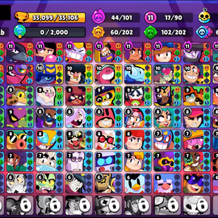 223 SKINS | 35.100 TROPHIES | 90 BRAWLERS | 12 HYPERCHARGE | 17 MAX | 9 PRESTIGE | 18 BUFFIES - Image 4