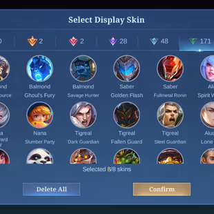 MLBB | GOLD.D.ROGER | LVL 89 | TRANSFORMER ROGER | KOF KARINA | COLLECTOR BADANG NATALIA | HERO 132 | SKINS 258 | FULL E - Image 8