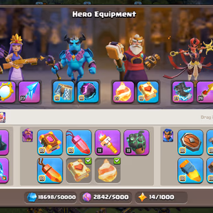 RANK / 21X SKINS 🎄 TH18 MAX BASE 🎄 SB-MAX!GG-MAX!MM-MAX!FB-MAX!RS-MAX!EB-MAX | HERO-105-105-95-80-55 | 243-XP | BH MAX - Image 7