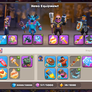 🔥TH 18 99 PERCENT MAX🔥XP 253- [ 5 EPIC EQUIPMENT MAX]-5 HERO MAX-FULL WALLS MAX-NC YES-396 MEDALS-BEST DEAL - Image 8