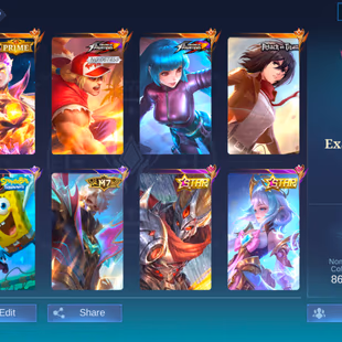 RARE MIKASA FANNY M7 || EXALTED COLLECTOR 5 || EX GLORY || 310 SKIN || RARE RECALL || LEVEL 121 - Image 2