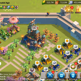 77M - Vip 16 - 12 Commanders - 61 Passport - 22.5 M Credit - 21K Gems  - 4 Farms - 1  Skin house - Image 2