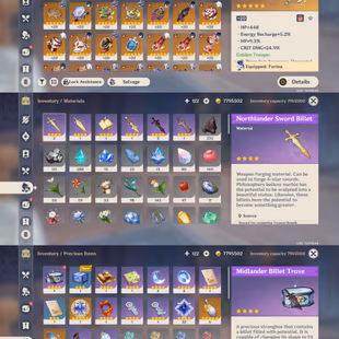 All Platform - EU - AR56 - 59 Character 17 5'Star - 5 Weapon 5'Star - Lauma - Furina - Shenhe - Zhongli - Ayaka - Code10 - Image 2