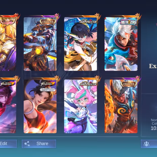 GOOD HYPER EXP MAGE ACC || JHON LEG YSS COLL XBORG METRO ZERO || RARE SKINS || 333 SKINS || EX IMMORTAL - Image 1