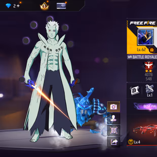 X129|Lvl 62|49 CHARACTER|138 COSTUME(9 MYTHIC)|OBITO SET|37 VEHICLE|204 WEAPON(2 EVO+28 MYTHIC)|INFERNAL DRACO M4A1 LVL  - Image 1