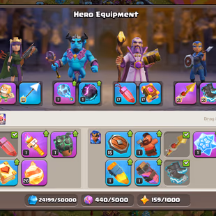 🔥14000 Gems🔥 || Scenery Acc || Th18 || All 15 Epic Equipment (4-Max) || 1.6k Cwl Medals || Heroes 80-86-41-50-10 || - Image 5