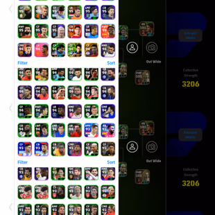 3206  Team I Koller 104 I Suarez 107 I Doue 104 I Messi 105 I Batistuta 105 I Beckham 101 I Vini JR 102 I Torres 102 I - Image 4