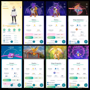 0P CHEAPEST LEVEL 70 💎 SHINY 201 💎 100 LEGENDARY [] 5 SL [] SHINY LBG ZAPDOS [] MEGA DRAGONITE []MEGA BG SALAMENCE [] - Image 1
