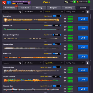 522 LEVEL ACCOUNT | 76 CCP | Great Cue Collection | 4 Billion Coins | Login Miniclip | Fresh Account - Image 6