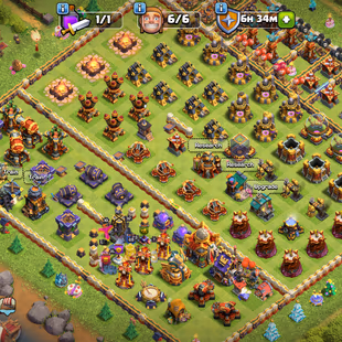 🔥TH 16 ALMOST MAX🔥XP 213-HERO 69-93-55-32-EPIC SB 20 EB 26 AF 14 RS 11-NC 500-WALLS NEAR MAX-STRONG DEFENSE-BEST DEAL - Image 2