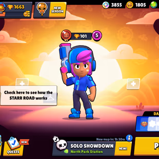 Brawl Stars 21|99(1 Maxed) brawlers -1663 trophies- 6 Skins- Star Shelly - Image 2