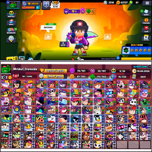 🔥SUPER-RARE🔥HEROINE BIBI-CORSAIR COLT | 62.7K COINS | 101 BRAWLERS | 50 MAX | 38.5K TROPHY | 307 RARE SKINS | 70 HYPER - Image 2