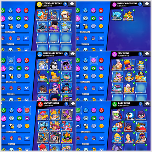BS CR COMBO💎BS 51K TROPHIES🔥CR 5009 TROPHIES | KT 11 | LVL 33 | ARENA 15  105 CARDS | 15 EMOTES | 90 BRAWLERS  ULTR - Image 7