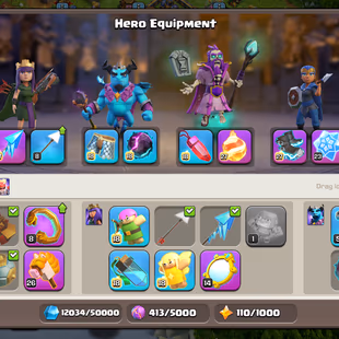 🔥TH 18 ALMOST MAX🔥XP 241-[ 5 EPIC EQUIPMENT MAX SH 26-HERO MAX 105-105-80-55-DEFENSE MAX-HIGH WALLS-NC 500-BEST DEAL - Image 5