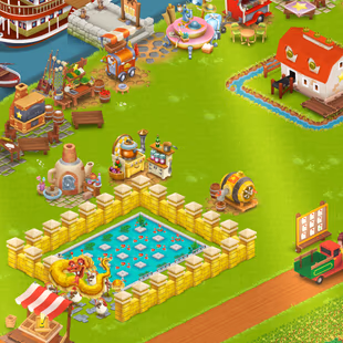 🔥 100 LEVEL RARE OLD DECORATE 🔥 HAND PLAY ACCOUNT | SILO 2800 | BARN 2600 | REPUTATION LEVEL 22 | FISHING AREA| - Image 1