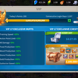 89M - Vip 17 - 5B4 KP - 28 Commanders   - 23 Passport - 14M3 Credit - 702 Gold Heads - 2 Farm - 55k Gems - 2 Skin - Image 4