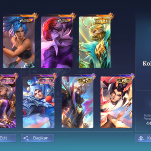 RC318|LV 42|HERO 77|SKIN 153|RENOWNED V|1 EMBLEM MAX|2 KOF (KARINA,CHOU|GRANGER PRIME|NATALIA COLLECTOR|2 LUCKYBOX (ZILO - Image 1