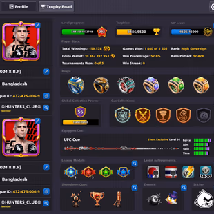 10 BILLION COINS ACCOUNT | Level 212 | 12 Legendary Cues | CCP 56 | Bulk of Event Rings | Final Warning - Image 2