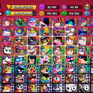 308 SKINS | 52.600 TROPHIES | 99 BRAWLERS | 23 HYPERCHARGE | 45 MAX | 13 PRESTIGE | 7 BUFFIES - Image 4