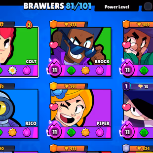 OFFER | 3v3 WINS | 22.2K TROPHY-200X SKINS | 100/81 BRAWLER | 16X MAX | 12X HYPER | 100/72 RARE SKINS |  - Image 5