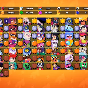 30K Trophies LVL97 | 80/101 Brawlers | 21 Max Brawlers - 10 Hypercharges | 175 Skins | 393 Pins | 266 Icons | 118 Sprays - Image 2