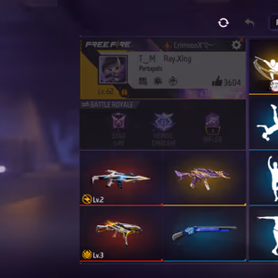 X242|Lvl 62|43 CHARACTER|41 BUNDLE SET|98 COSTUME|183 WEAPON(2 EVO+28 MYTHIC)|DESTINY XM8 LVL 2|BOOYAH DAY UMP LVL 3|ANE - Image 3